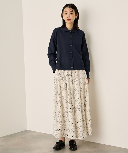ketty(ケティ)の「スポンディッシュポロニットトップス≪手洗い可能≫(ニット/セーター・レディース・レッド/ネイビー/オフホワイト・M)」の6枚目の写真