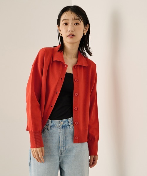 ketty(ケティ)の「スポンディッシュポロニットトップス≪手洗い可能≫(ニット/セーター・レディース・レッド/ネイビー/オフホワイト・M)」の20枚目の写真