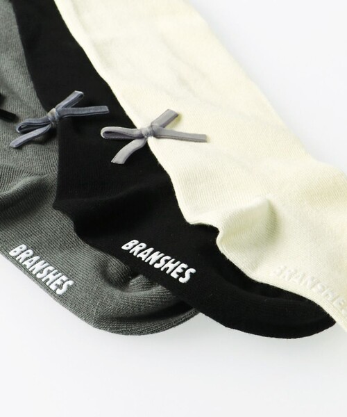 BRANSHES（ブランシェス）の「ベロアリボン付きタイツ（タイツ/ストッキング・キッズ・グレー/アイボリー/ブラック・120/135/105/85/95）」の7枚目の写真
