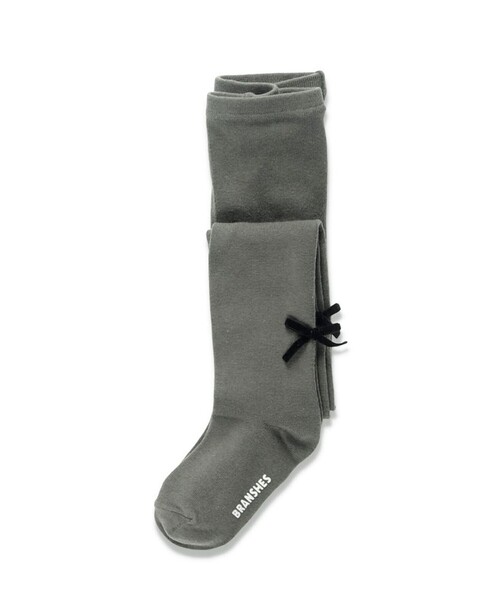 BRANSHES（ブランシェス）の「ベロアリボン付きタイツ（タイツ/ストッキング・キッズ・グレー/アイボリー/ブラック・120/135/105/85/95）」の9枚目の写真