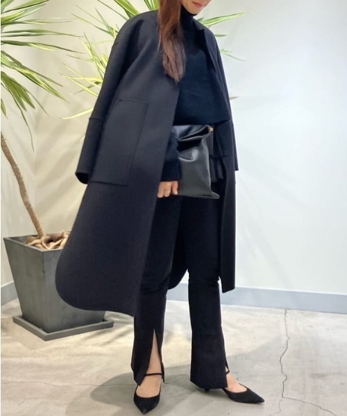 ◇ソフトウールリバーコート（ノーカラーコート）｜LE PHIL（ルフィル