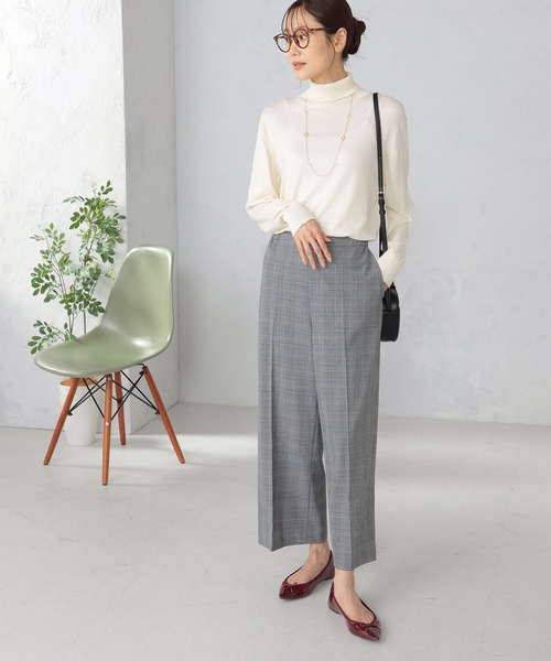 GALLORIA（ギャローリア）の「【キレメクパンツ】2WAYストレッチ　ワイドパンツ（その他パンツ・レディース・ブラック/モカ/ネイビー・M/S/LL/L）」の4枚目の写真