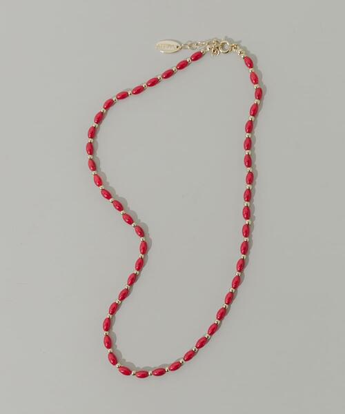 カラーオーバルビーズネックレス（ネックレス）｜SMELLY（スメリー）の