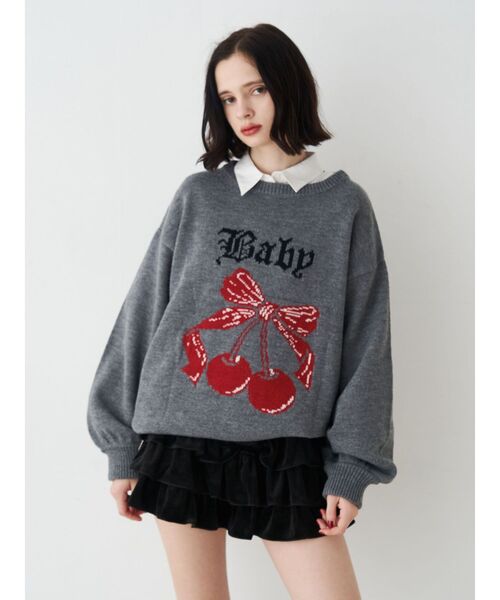 jouetie（ジュエティ）の「ジャガードチェリールーズニット（ニット