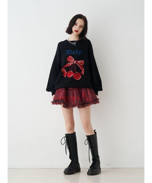 ジャガードチェリールーズニット（ニット/セーター）｜jouetie