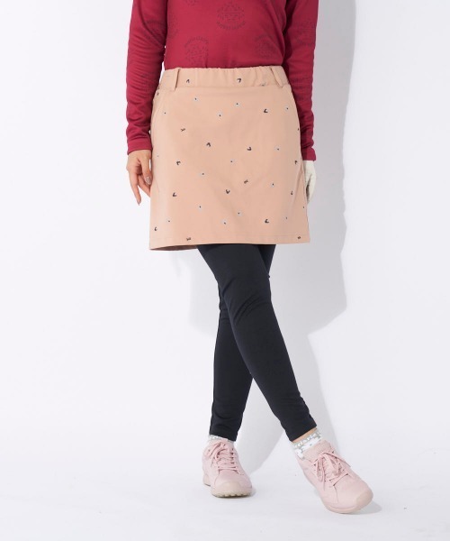 【marieclaire/マリクレール】レディース総柄刺繍レギスカ一体型 ゴルフ