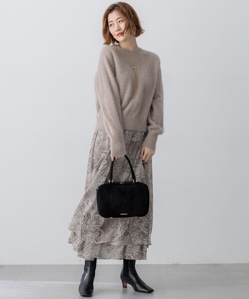 【新品】フォクシー カシミヤ フォックス ニット トップス 黒 38 毛皮 美品 フォクシー カシミヤ100% カーディガン フォックスファー 黒 38