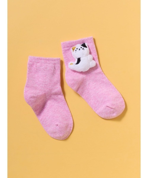 tutuanna（チュチュアンナ）の「[キッズ]だっこ動物マスコット付きソックス（ソックス/靴下・キッズ・グレイッシュブルー/ピンク/ミント/ラベンダー/ブラック/オフホワイト・L/M/S）」の10枚目の写真