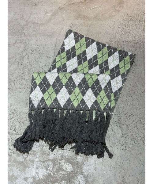 Ungrid（アングリッド）の「アーガイルニットマフラー（マフラー・レディース・チャコールグレー/ネイビー/ベージュ・FREE）」の10枚目の写真