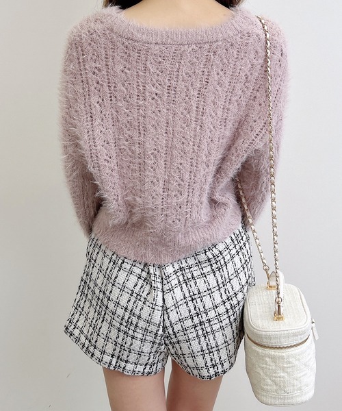 INGNI（イング）の「ツイードショートパンツ(セットアップ対応)（その他パンツ・レディース・ホワイト系その他7/ブラック系その他7・FREE）」の21枚目の写真