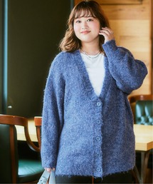 SMILE LAND | ＜大きいサイズ＞ミックスループヤーンカーディガン(カーディガン/ボレロ)