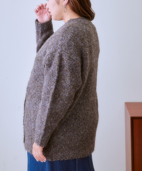 SMILE LAND（スマイルランド）の「＜大きいサイズ＞ミックスループヤーンカーディガン（カーディガン/ボレロ・レディース・ブルー系/グレー系・L/LL/3L/4L/5L）」の18枚目の写真