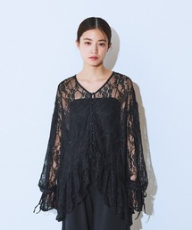 JEANASIS | Wフリルヘムレースブラウス/605842(シャツ/ブラウス)