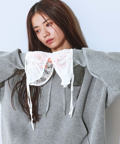 JEANASIS(ジーナシス)の「Wフリルヘムレースブラウス/605842(シャツ/ブラウス・レディース・ブラック/ホワイト・FREE)」の13枚目の写真