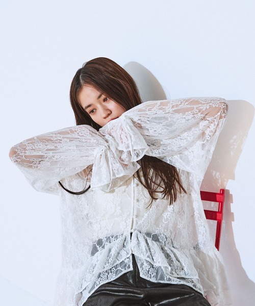 JEANASIS(ジーナシス)の「Wフリルヘムレースブラウス/605842(シャツ/ブラウス・レディース・ブラック/ホワイト・FREE)」の16枚目の写真