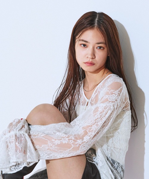 JEANASIS(ジーナシス)の「Wフリルヘムレースブラウス/605842(シャツ/ブラウス・レディース・ブラック/ホワイト・FREE)」の18枚目の写真