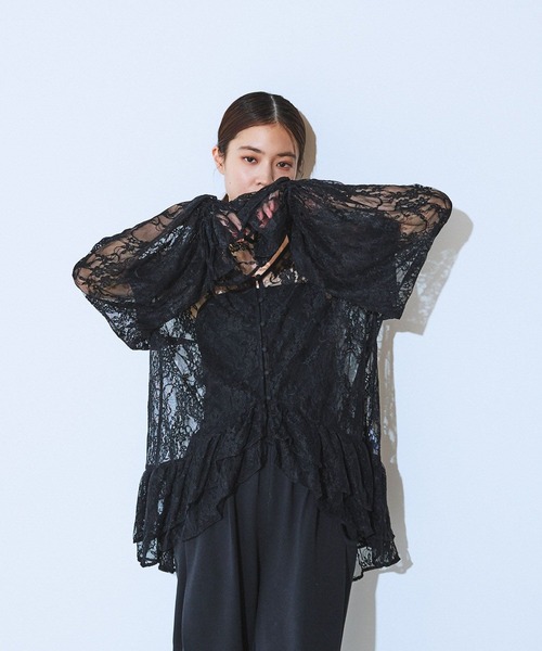 Wフリルヘムレースブラウス/605842（シャツ/ブラウス）｜JEANASIS