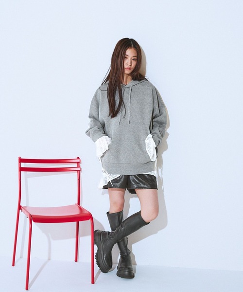 JEANASIS(ジーナシス)の「Wフリルヘムレースブラウス/605842(シャツ/ブラウス・レディース・ブラック/ホワイト・FREE)」の11枚目の写真