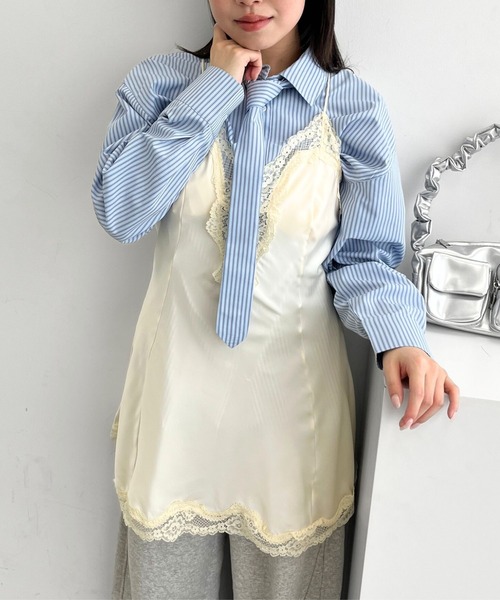 mul.(ムル)の「ミニ丈キャミネグリジェ(ワンピース・レディース・ホワイト・FREE)」の21枚目の写真