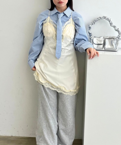 mul.(ムル)の「ミニ丈キャミネグリジェ(ワンピース・レディース・ホワイト・FREE)」の22枚目の写真