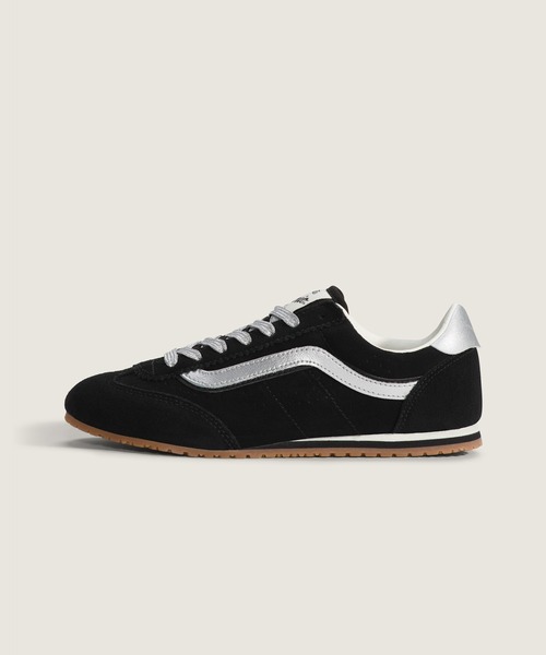 VANS(バンズ)の「スーパーロープロ / Super Lowpro SUEDE BLACK/SILVE / VN000E89YG41(スニーカー・メンズ・ブラック×シルバー・4/4.5/5/5.5/6/6.5/7/7.5/8/8.5/9/9.5/10/10.5/11/11.5/12)」の1枚目の写真