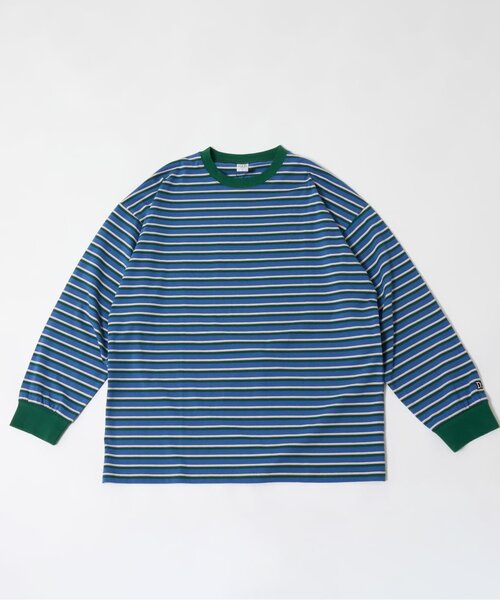 and D. petit main(アンドディープティマイン)の「【親子リンク】【DAD】アソートボーダーワイドロンT(Tシャツ/カットソー・レディース・ブラック/グリーン・F)」の13枚目の写真