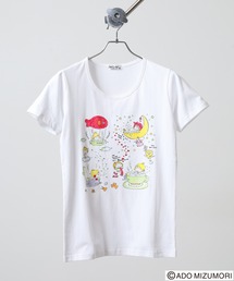水森亜土 プリント半袖Tシャツ