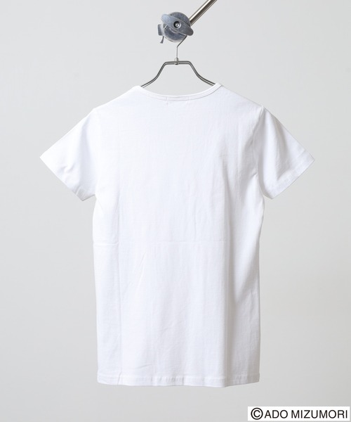 FUNALIVE(ファンアライブ)の「水森亜土 プリント半袖Tシャツ(Tシャツ/カットソー・レディース・クリーム/ローズ/ネイビー/ホワイト系/ホワイト・L/M/LL)」の14枚目の写真