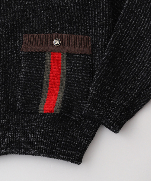 The DUFFER N NEPHEWS(ザ ダファーアンドネフューズ)の「The DUFFER N NEPHEWS(ザ・ダファー・アンド・ネフューズ) DRIVERS YARDIE KNIT(ニット/セーター・メンズ・ブラック・MEDIUM)」の2枚目の写真