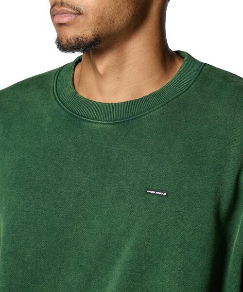 UNDER ARMOUR(アンダーアーマー)の「UAアイコン ヘビーウェイト フリース ウォッシュ オーバーサイズ クルー(ライフスタイル/メンズ)(スウェット・メンズ・ライム・XL/M/S/3XL/L/2XL)」の4枚目の写真