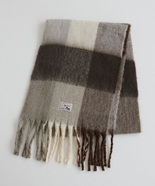 DISCOAT（ディスコート）の「太フリンジストール（マフラー・レディース・アイボリー/グレー/ブラウン/モカ/ブルー/ネイビー/レッド・FREE）」の22枚目の写真