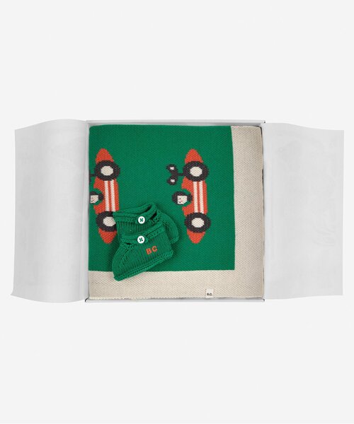 BOBO CHOSES（ボボショーズ）の「Race Car knitted gift set（ベビーギフト・キッズ・ミント・FREE）」の5枚目の写真
