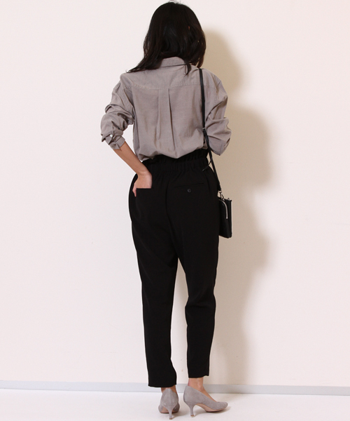 AMERICAN RAG CIE(アメリカンラグシー)の「AMERICAN RAG CIEソリビアヴィンテージイージーパンツ/211-AMR-dms-L161-PT052(その他パンツ・レディース・ブラック/ライトピンク・FREE)」の4枚目の写真