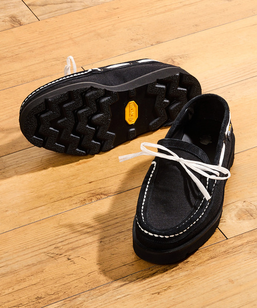 Tomo & Co(トモアンドシーオー)の「Tomo&Co トモアンドシーオー / CORDURA DYNEEMA MOCCASINS コーデュラナイロンダニーマモカシンシューズ / TMTK-ZAKI-0002(モカシン/デッキシューズ・メンズ・カーキ/ブラック・25cm/27cm/26cm)」の3枚目の写真