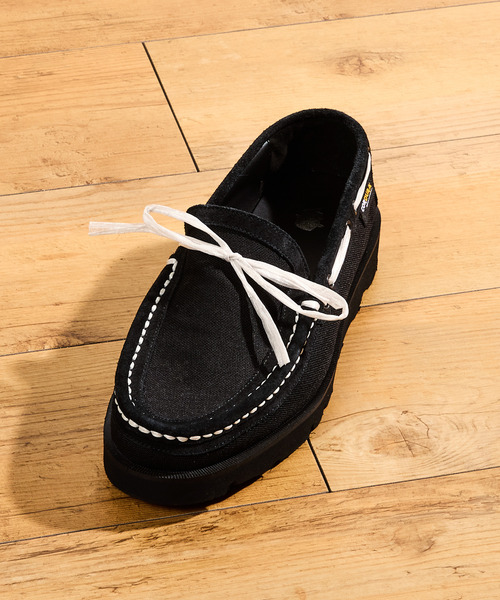 Tomo & Co(トモアンドシーオー)の「Tomo&Co トモアンドシーオー / CORDURA DYNEEMA MOCCASINS コーデュラナイロンダニーマモカシンシューズ / TMTK-ZAKI-0002(モカシン/デッキシューズ・メンズ・カーキ/ブラック・25cm/27cm/26cm)」の4枚目の写真