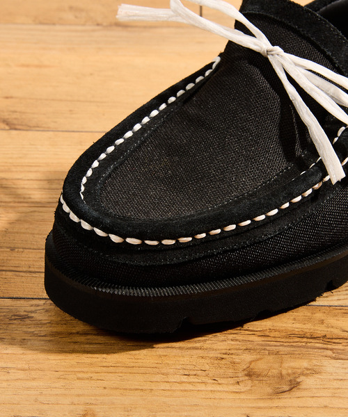 Tomo & Co(トモアンドシーオー)の「Tomo&Co トモアンドシーオー / CORDURA DYNEEMA MOCCASINS コーデュラナイロンダニーマモカシンシューズ / TMTK-ZAKI-0002(モカシン/デッキシューズ・メンズ・カーキ/ブラック・25cm/27cm/26cm)」の5枚目の写真