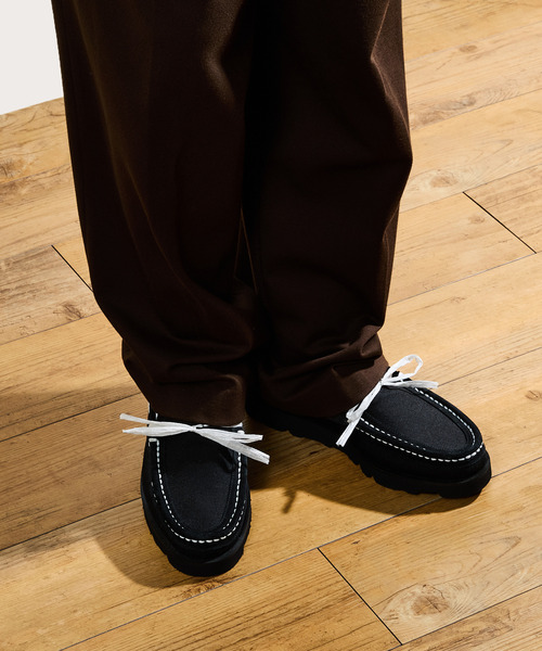Tomo & Co(トモアンドシーオー)の「Tomo&Co トモアンドシーオー / CORDURA DYNEEMA MOCCASINS コーデュラナイロンダニーマモカシンシューズ / TMTK-ZAKI-0002(モカシン/デッキシューズ・メンズ・カーキ/ブラック・25cm/27cm/26cm)」の15枚目の写真