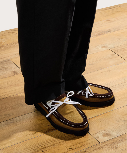 Tomo & Co(トモアンドシーオー)の「Tomo&Co トモアンドシーオー / CORDURA DYNEEMA MOCCASINS コーデュラナイロンダニーマモカシンシューズ / TMTK-ZAKI-0002(モカシン/デッキシューズ・メンズ・カーキ/ブラック・25cm/27cm/26cm)」の18枚目の写真