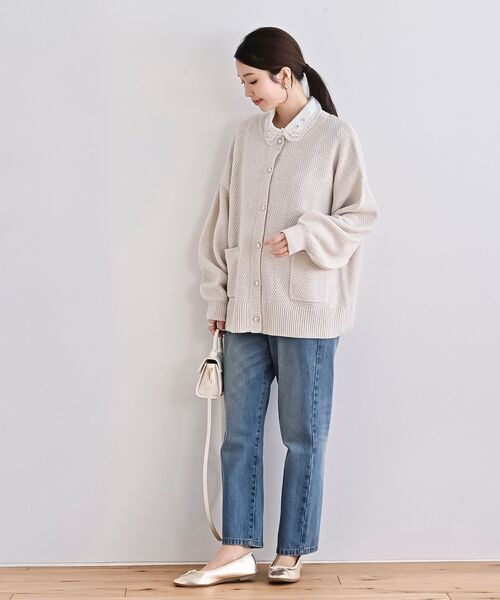 rps(アールピーエス)の「ラメニットカーディガン(カーディガン/ボレロ・レディース・アイボリー/グレー系その他/ボルドー/ベージュ・フリー)」の21枚目の写真