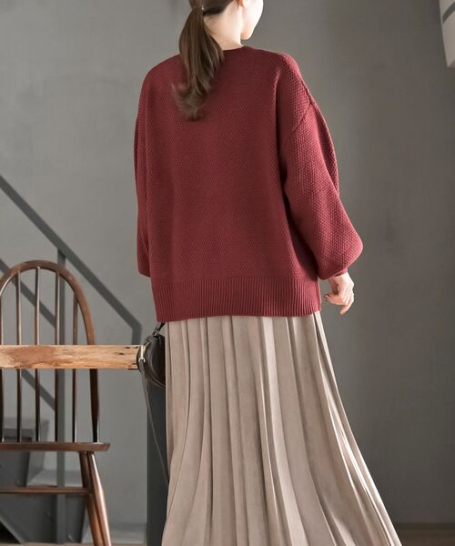 rps(アールピーエス)の「ラメニットカーディガン(カーディガン/ボレロ・レディース・アイボリー/グレー系その他/ボルドー/ベージュ・フリー)」の5枚目の写真