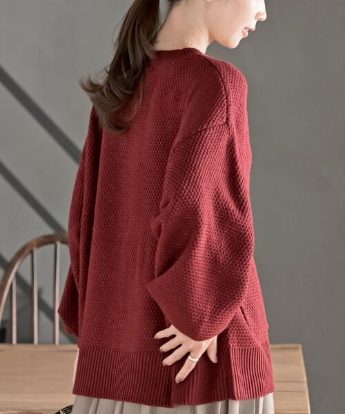 rps(アールピーエス)の「ラメニットカーディガン(カーディガン/ボレロ・レディース・アイボリー/グレー系その他/ボルドー/ベージュ・フリー)」の10枚目の写真