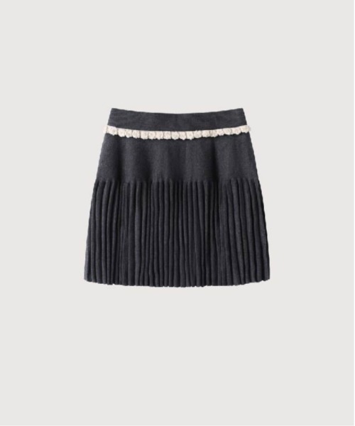 LA POMME petit(ラポミ・プチ)の「Romantic Frill Pearl Deco 3 Items Set Up(セットアップ・レディース・グレー・LARGE/MEDIUM/SMALL)」の8枚目の写真