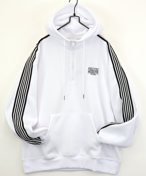 Burner（バーナー）の「【GROOVY STORE】ワイドシルエット デザインプルオーバーフーディー 裏起毛 韓国ストリート（パーカー・メンズ・ブラック系2/ブラウン系その他2/ホワイト系/ホワイト系1/ホワイト系2/ブラック/スモーキーグリーン系2/ブラック系3/ブラウン・M/L/LL）」の4枚目の写真