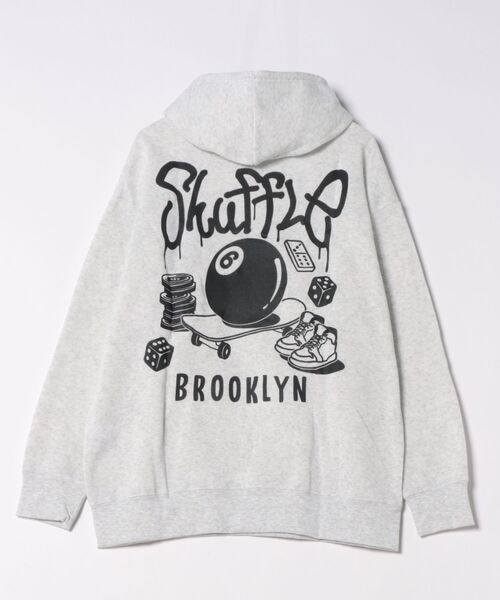 Burner（バーナー）の「【GROOVY STORE】ワイドシルエット デザインプルオーバーフーディー 裏起毛 韓国ストリート（パーカー・メンズ・ブラック系2/ブラウン系その他2/ホワイト系/ホワイト系1/ホワイト系2/ブラック/スモーキーグリーン系2/ブラック系3/ブラウン/杢グレー・M/L/LL）」の7枚目の写真