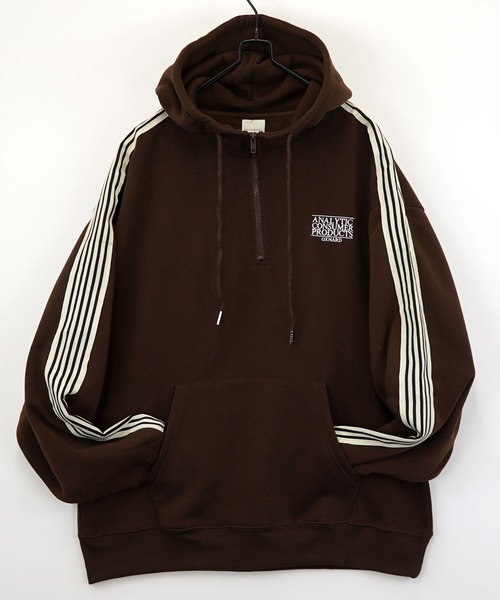 Burner（バーナー）の「【GROOVY STORE】ワイドシルエット デザインプルオーバーフーディー 裏起毛 韓国ストリート（パーカー・メンズ・ブラック系2/ブラウン系その他2/ホワイト系/ホワイト系1/ホワイト系2/ブラック/スモーキーグリーン系2/ブラック系3/ブラウン・M/L/LL）」の8枚目の写真