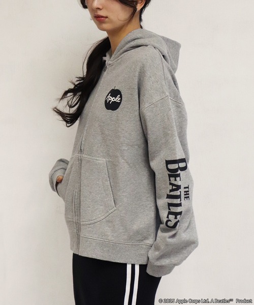 セール】The Beatles / ビートルズ 裏毛 フルジップパーカー 袖