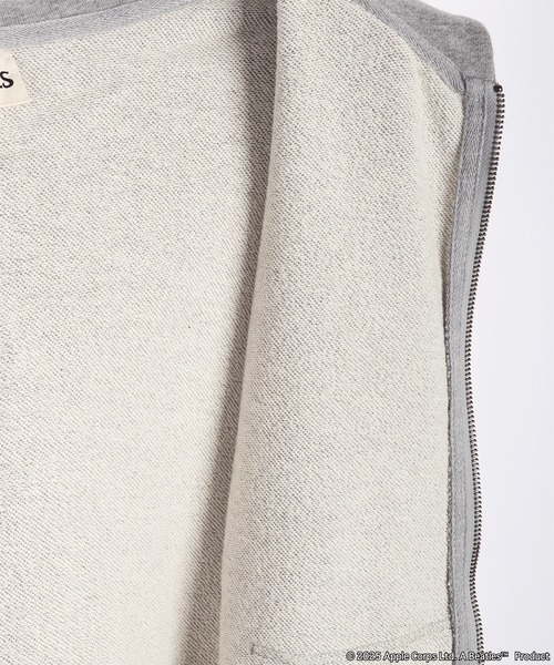 The Beatles(ザビートルズ)の「The Beatles / ビートルズ 裏毛 フルジップパーカー 袖プリント アップルロゴ(パーカー・メンズ・ブラック/グレー・M/L/XL)」の17枚目の写真