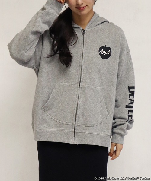 セール】The Beatles / ビートルズ 裏毛 フルジップパーカー 袖