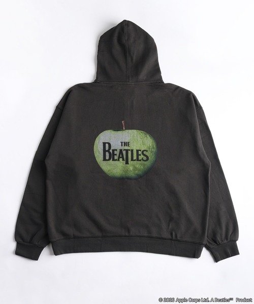 The Beatles(ザビートルズ)の「The Beatles / ビートルズ 裏毛 フルジップパーカー 袖プリント Apple Yellow Submarine(パーカー・メンズ・ブラック/グレー・M/L/XL)」の4枚目の写真