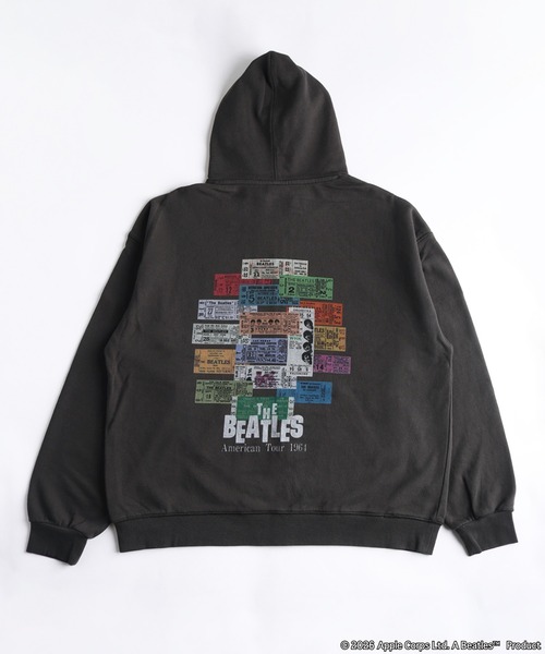 The Beatles(ザビートルズ)の「The Beatles / ビートルズ 裏毛 フルジップパーカー 袖プリント Apple Yellow Submarine(パーカー・メンズ・ブラック/グレー・M/L/XL)」の12枚目の写真